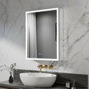 LED Medicine Cabinet Mirror for Bathroom, 24x30 Medicine Cabinet with Lights Adjustable Brightness & Color Temp with Memory Function, Anti-fog, Surface/Recessed Wall Mounted, Right Soft Close Hinged