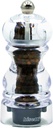 Bisetti Milano Clear Acrylic Pepper Mill With Adjustable Grinder, 12 cm / 4.7 Inches