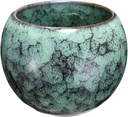 HARFINGTON Chinese Japanese Ceramic Teacups 5.07 Oz Handmade Gong Fu Tea Set Ceramic Glaze-Changed No Handle Small Tea Cup for Mate Tea Coffee Wine Drinks Home and Gifts, Green