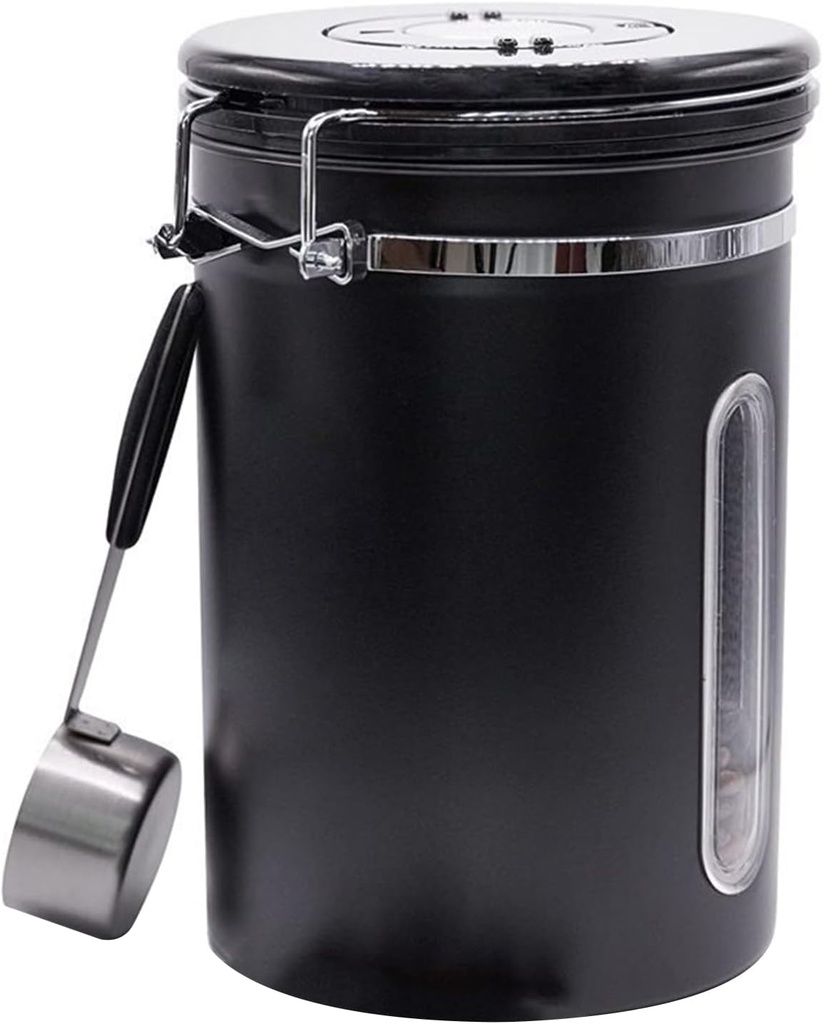 Coffee Canister | Coffee Bean Storage,Vacuum-Sealed Jar Organizer 1800ml Bin Leakproof Dispenser Holder for Cereal Flour Rice Sugar Kitchen Countertop Pantry