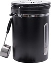 Coffee Canister | Coffee Bean Storage,Vacuum-Sealed Jar Organizer 1800ml Bin Leakproof Dispenser Holder for Cereal Flour Rice Sugar Kitchen Countertop Pantry