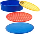 BESPORTBLE Rock Garden Sieve Soil Sifter: 2 Sets Garden Soil Sieve, Round Plastic Gardening Soil Sifting Pan