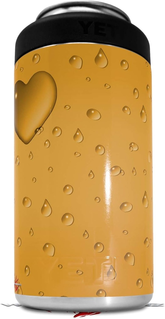 Skin Decal Wrap compatible with Yeti 16oz Tall Colster Can Cooler Insulator Raining Orange (COOLER NOT INCLUDED)