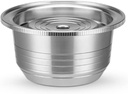 Reusable Coffee Capsule, Stainless Steel Refillable Coffee Pod Brewing Espresso 230ML/8OZ，V-ertuoline Metal Pod Coffee Pod Compatible for Ne-spreso Ver-tuoline GCA1 De-longhi ENV135S