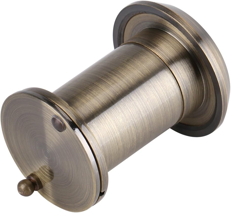 220 Degree Solid Copper Peep Holes, Wide Angle Door Viewer Home Security Optical Glass Viewer Home Security Door Viewer for Home Office Hotel (Antique Brass)