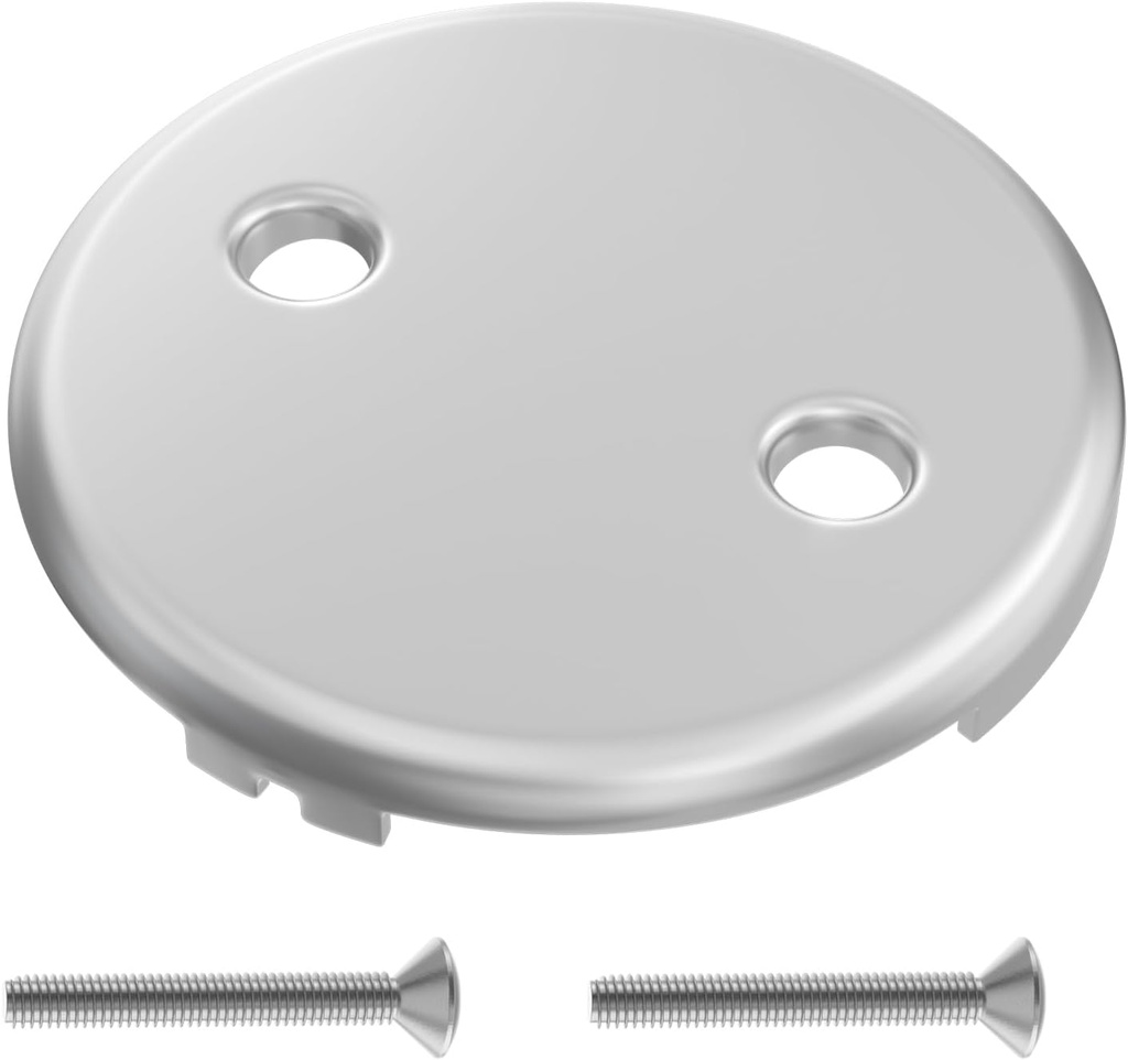 RP31556CZ Tub Overflow Cover - Tub Overflow Drain Cover For Delta Tub Drain Kit, Bathtub Drain Overflow Cover Replacement Delta Faucet Overflow Plate (with Screw)