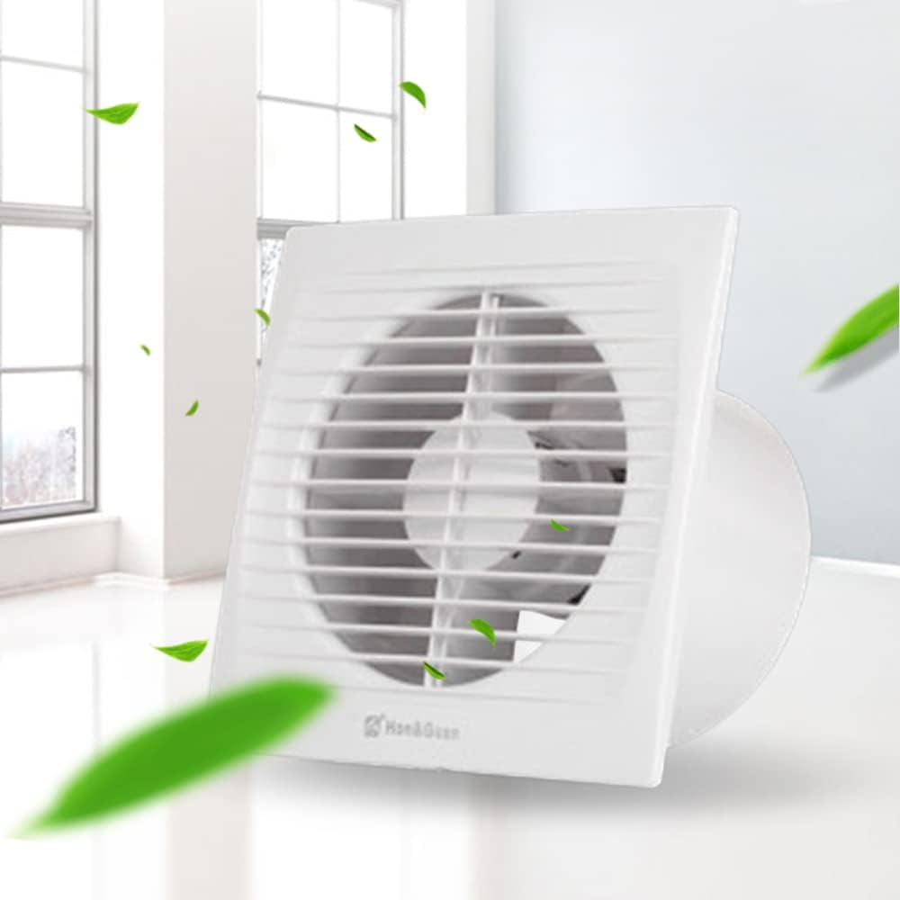 110V 6 inch Exhaust Ventilation Fan Wall-Mounted Low Noise Waterproof Exhaust Fan Air Extrator Fan for Kitchen Toilet Blower Bathroom Home Office 295㎡/h, White