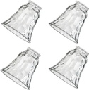 Glass Covers for Ceiling Fan, Glass Shade Replacement for Light Fixture, 4 Pack Glass Globes Clear Water Ripple for Wall Sconce Vanity Lighting Chandelier Pendant Light, 2 1/8" Fitter