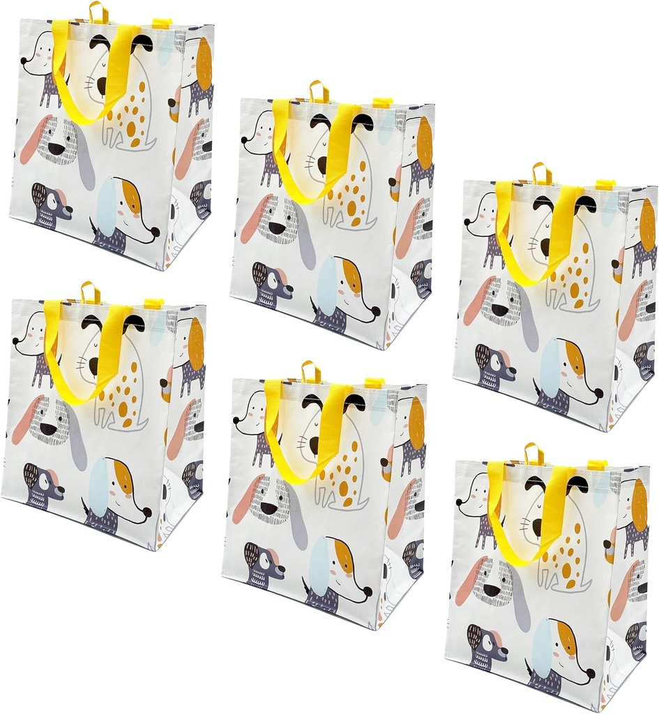 Earthwise Reusable Shopping Bags Extremely Durable Multi Use Large Stylish Fun Foldable Water-Resistant Totes Design - Friends (Pack of 6)