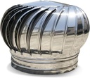 Chimney Cap 110mm-200mm Roof Ventilation Fan Pipefit 304 Stainless Steel Roof Ventilator Wind Turbine Air Vent Ventilator(110mm-Finish Product)