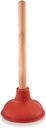 SUPPLYGIANT SU3222 Sink Plunger - Heavy Duty Rubber Plunger for Bathroom - Small Plunger for Sink with 9” Wooden Handle to Fix Clogged Basins and Tubs
