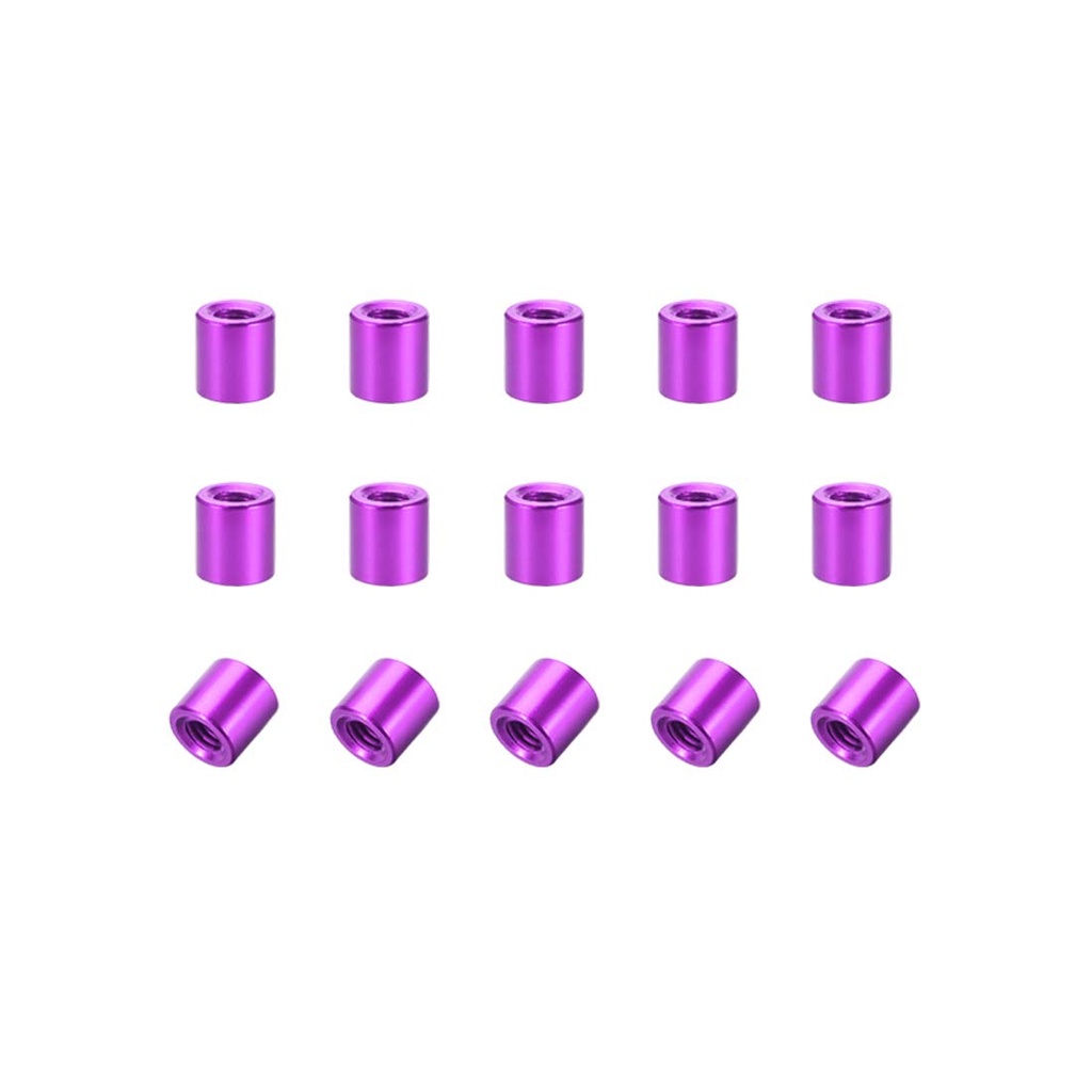 uxcell 15 Pcs M3x6mm Round Aluminum Standoff Column Spacer Female Purple for Drone FPV Quadcopter Racing RC Multirotors Parts DIY