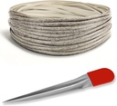 Wicker Repair Kit with Weaving Tool, 520 ft Mottled Grey Wicker Supplies, Plastic Rattan Material for Patio Rattan Furniture Repair Replacement