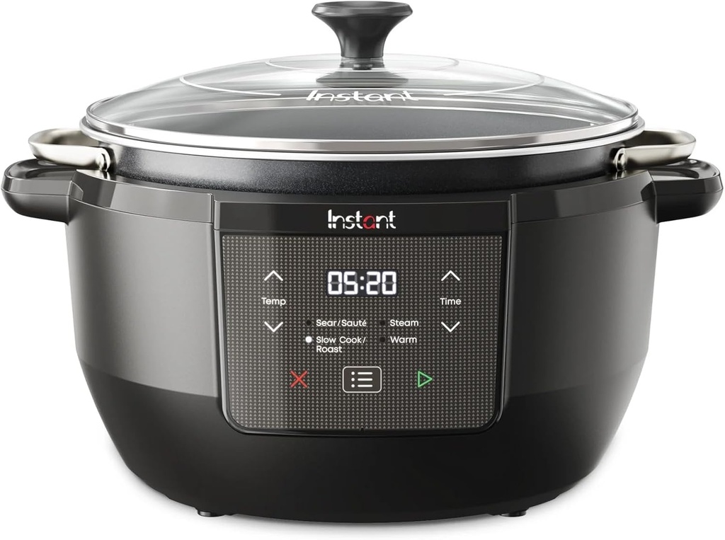 Instant-Pot Superior Cooker Chef Series 7.5Qt Slow Cooker + Multifunctional Cooker - 4-in-1 Sauté, Steam, Warm, and Roast - Large Capacity, Digital Controls, 1000 Watts