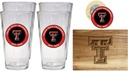 R and R Imports Texas Tech Red Raiders Officially Licensed Kitchen Pack - Wood Cutting Board, 4 Pint Glasses & Magnetic Bottle Opener