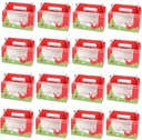 Cabilock 20pcs Christmas Cupcake Boxes Window Food-grade Containers for Treats Secure Inserts for Homemade Desserts Holiday Packaging