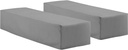 Outdoor Furniture Covers 2-Pack - Chaise Lounge Covers, Weatherproof Vinyl, Gray, 26" D x 79" W x 14" H