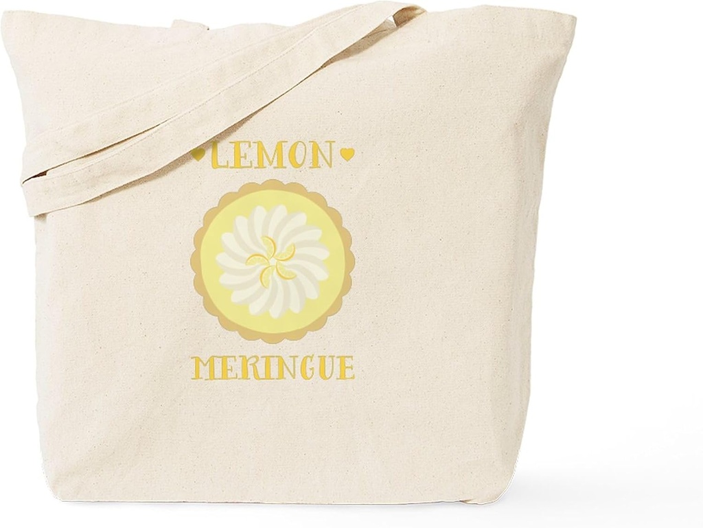 CafePress Lemon Meringue Tote Bag Reusable Natural Beige Canvas Shopping Bag