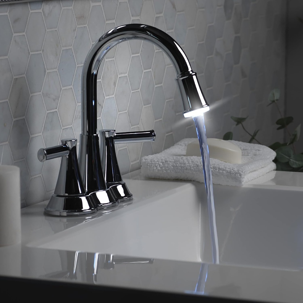 Aqua Vista 22-B42CPL-CH-AV Bathroom Sink Faucet with LED Light Polished Chrome