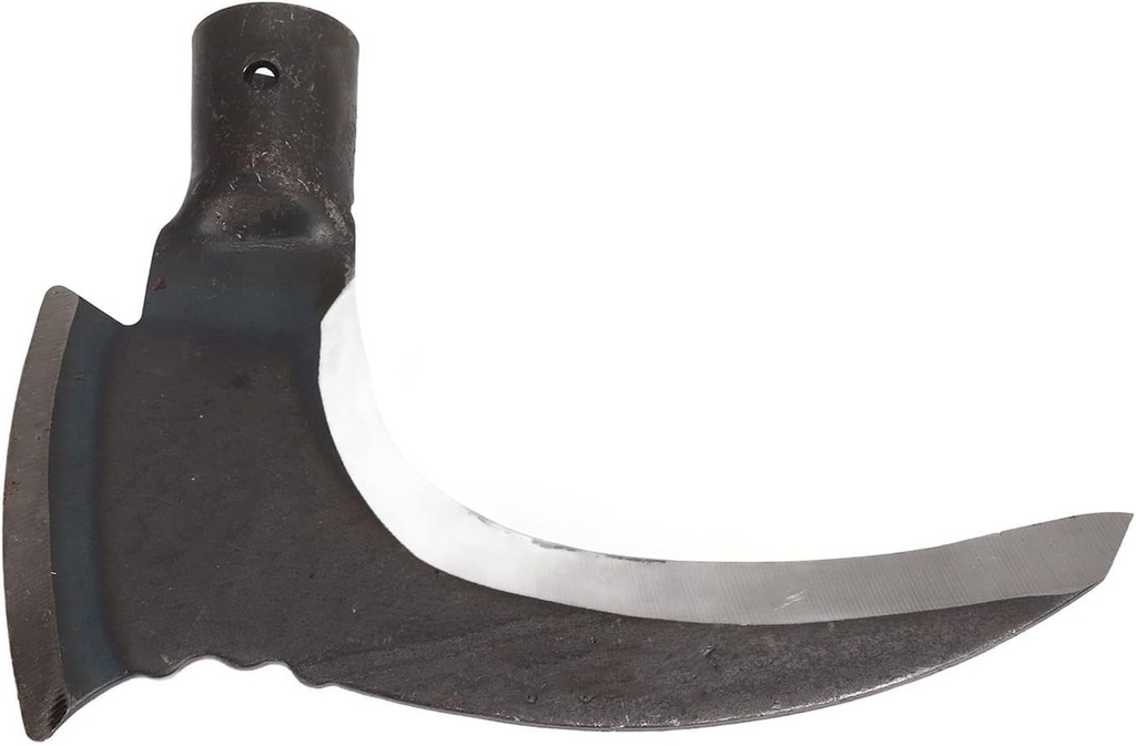 Ejoyous High Manganese Steel Double Scythe, Steel Grass Sickle Multifunctional Mowing Cutting Trees Handheld Double Sickle for Outdoor Gardening Tools (Single Cutter Head)