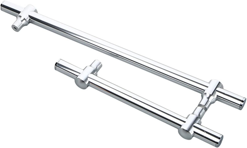 Shower Glass Door Handle Pull Set with Washers, Bathroom Door Knobs for Interior | Suitable for Shower Enclosures | Adjustable Hole Centres Grip (Size : 550mm+350mm)