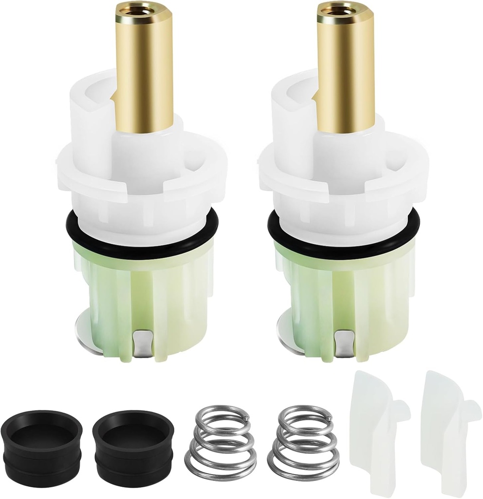 2 Pack Rp25513 Faucet Cartridge Replacement Kit for Two Handle Faucet Repair Kit with Cartridge Rp4993 Seats Springs, Compatible with Delta Shower Cartridge and Delta Bathroom Faucet Repair Kit
