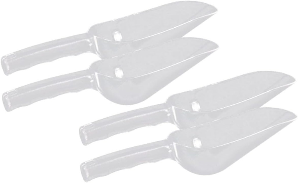 Ciieeo 4Pcs Multi Function Ice and Food Scoop Versatile Plastic Shovels for Ice Cubes Pet Food and Grains Convenient Kitchen Tools for Home Supermarkets and Bars
