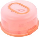 Portable Thickened Cake Box with Tray Bright Orange Wear Resistant Fresh Keeping Container for Birthday Cake Storage and Dessert Transport with Convenient Handle