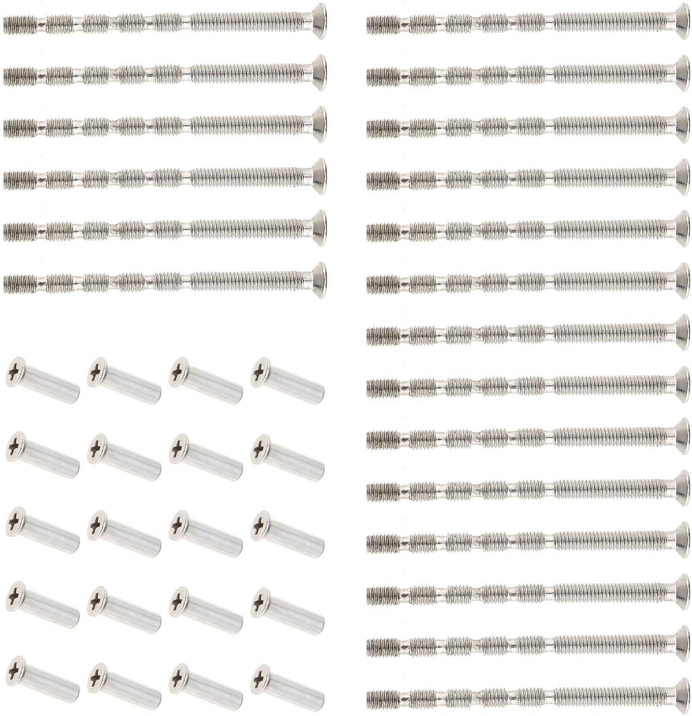 SING F LTD 20x M4x60mm Barrel Nuts Countersunk Screw Bolts with Sleeve for Escutcheons Connecting Box Escutcheons Door Handles