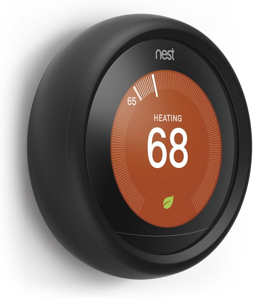 elago Controller Grip Compatible with Nest Learning Thermostat® 3rd & 2nd Generation (Black) - Harmless Silicone Material, Improve Grip, Easy Installation (Not compatible with 1st Generation, E, 2020)
