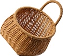 Amosfun Woven Hanging Basket for Kitchen and Home Storage Pastoral Style Wall Mounted Fruit and Vegetable Organizer Multi Purpose Decorative Basket for Bread Food Serving and Space Saving