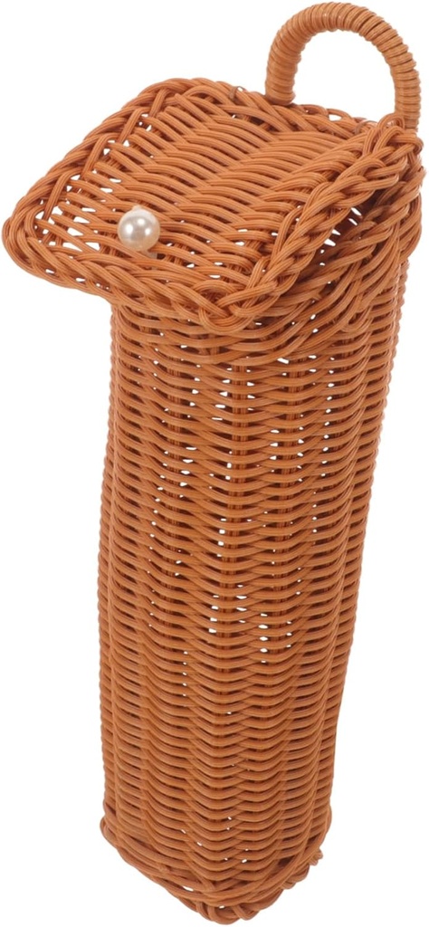 Rattan Storage Basket Woven Wall Hanging Basket for Kitchen Fruit Tray