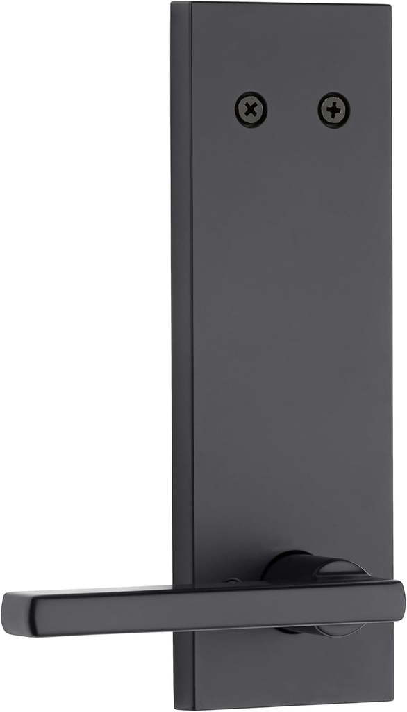 Kwikset 973HFLSQF-514 Dummy Interior Halifax Lever Trim with Square Full Escutcheon Matte Black Finish