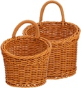 2pcs Wall Hanging Woven Storage Basket for Ginger and Garlic Stylish Kitchen Organizer Maximize Space Capacity Easy to Clean for Fruits and Veggies