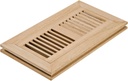 Razo Red Oak Wood Flush Mount Floor Register Vent Cover, 4x10 Inch (Duct Opening), 3/4 Inch Thickness, with Damper, Unfinished