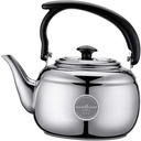 AAGAZA Tea Kettle with Quick Boil, Stove Top Kettles Teapot with Comfortable in sulated Handle, Stainless Steel Tea Pot Coffee Tea Maker Teapots, 1L - Black (Color : Silver)