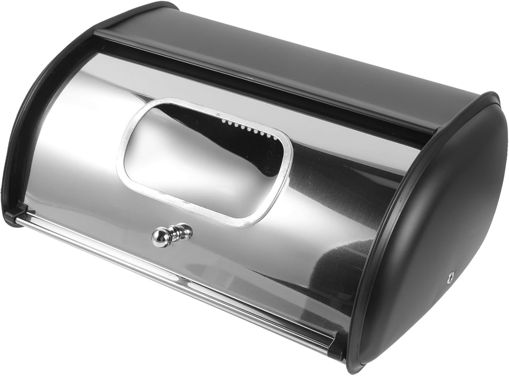 Stainless Steel Bread Box Wide Base for Kitchen Countertop Multi-function Bread Holder and Storage Container Snacks Fruits and Kitchenware
