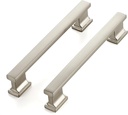 Ravinte Hardware 30 Pack Cabinet Pulls - 5 Inch (128mm) Hole Center, Satin Brushed Nickel Handles for Kitchen Drawer & Cupboards, Silver Solid Heavy Duty Cabinet Hardware, 6 Inch Overall Length