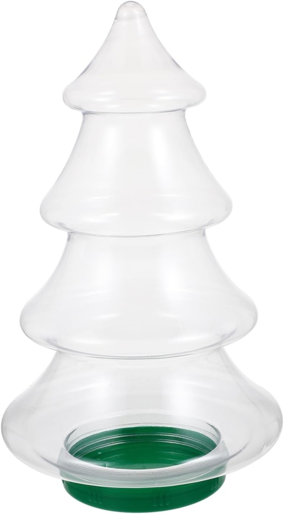 Christmas Tree Candy Jar Transparent Festival Candy Container Cookie Storage Bottle for Holiday Treats Packaging and Party Favor Box