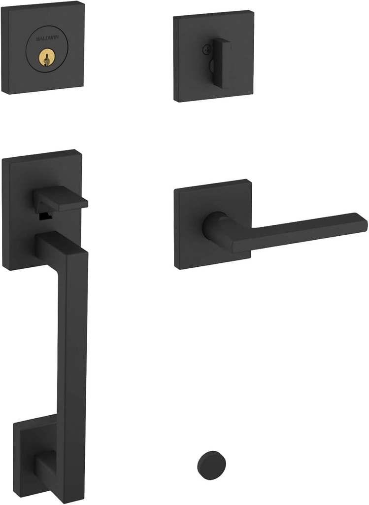 85390.190.LENT Minneapolis Sectional Handleset with 5162 Lever - Satin Black