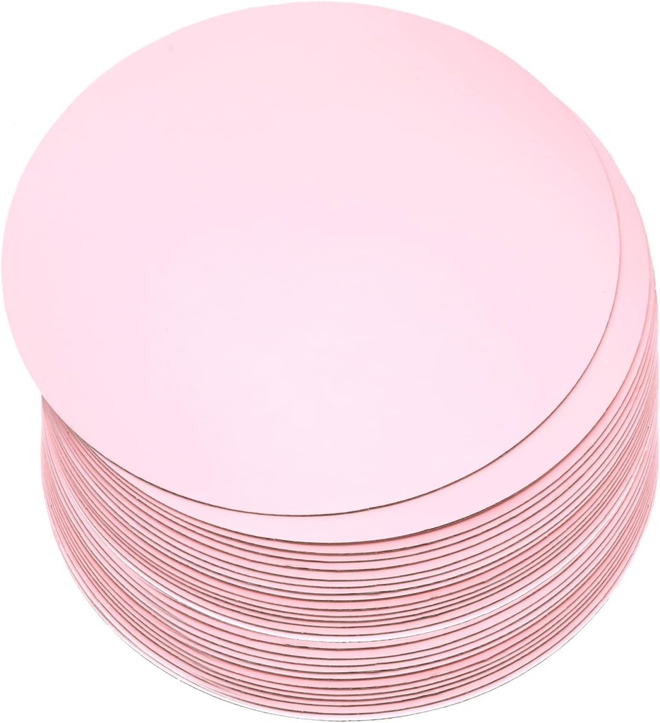 Generic [20/40/50pcs] 12 in White Cakeboard Round,Disposable Cake Circle Base Boards Cake Cardboard Pizza Plate Platter… (40PCS Pink), 12 inch, PAN20180020015