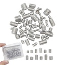 60pcs Set Screws, Allen Head Screws, Grub Screws M3 M4 M5 M6 M8 for Home Repair, Install Door Lock, Repair Furniture, Electronic Product, DIY, Fixtures (Stainless Steel 12 Sizes)