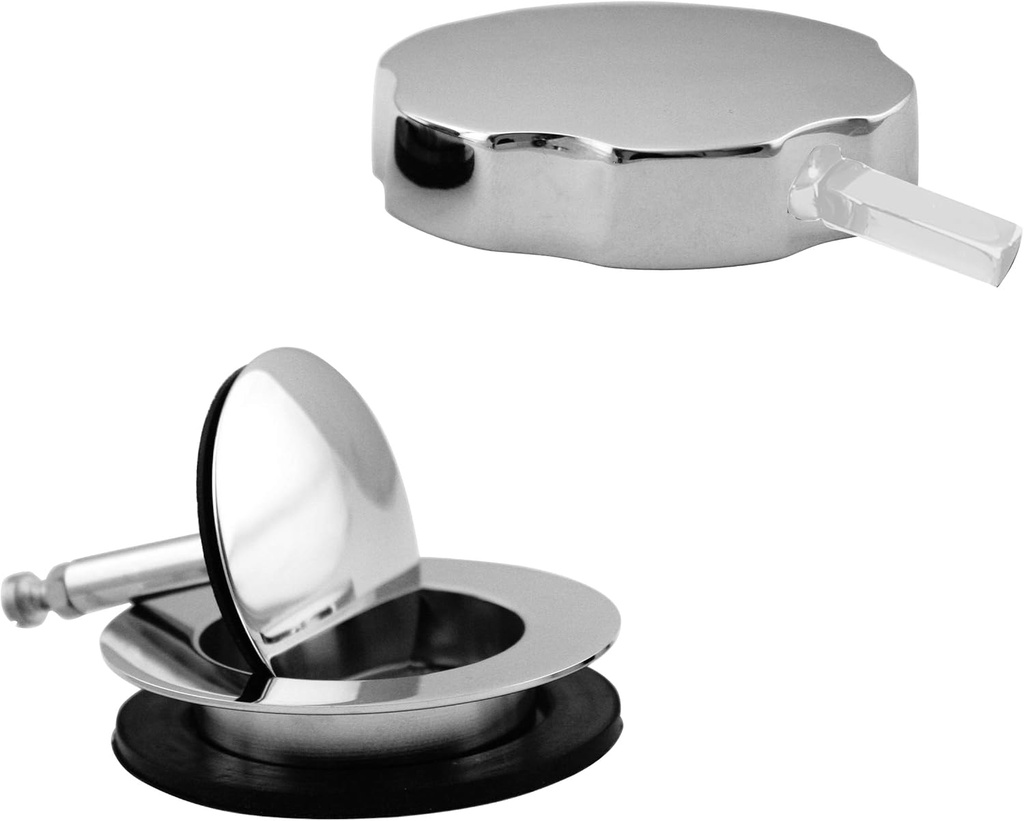 Westbrass Lever Assisted Trim for Cable Drive Bath Waste and Overflow, Polished Chrome, D50TP-26