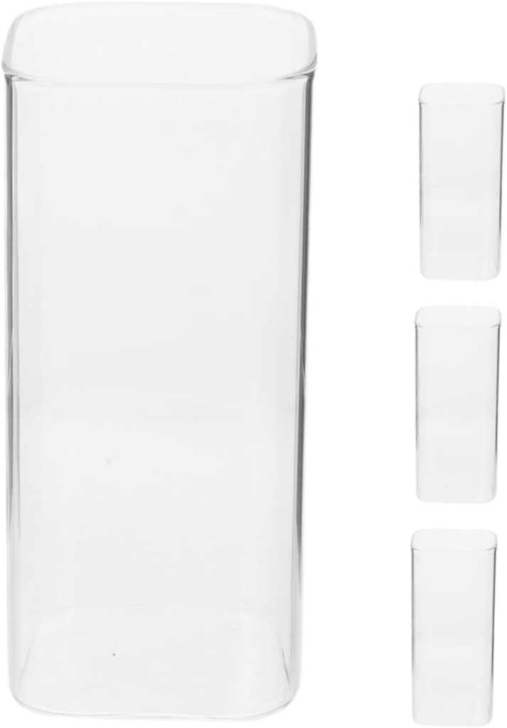 4Pcs Stackable Drinking Glasses High Borosilicate Glass Cups for Water Iced Tea Juice Versatile Glassware for Home Restaurant Use