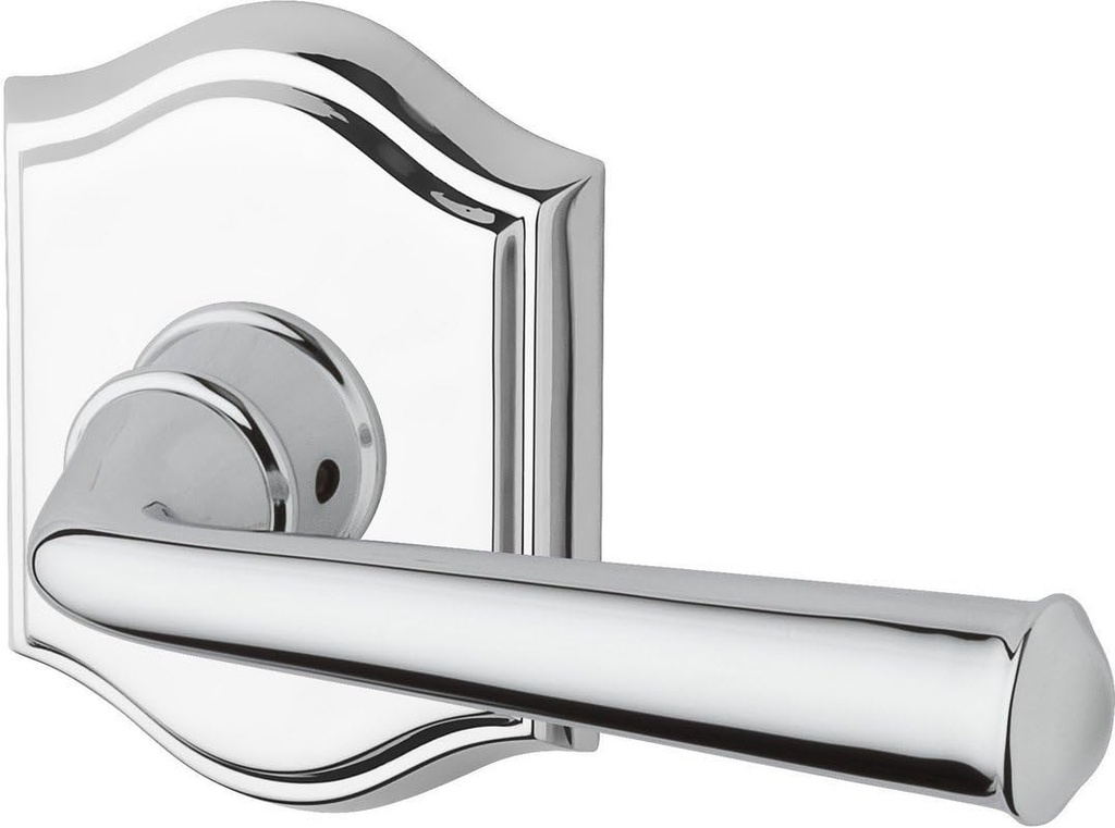 Baldwin HDFEDRTAR260 Reserve Half Dummy Federal with Traditional Arch Rose, Bright Chrome Finish, Right Hand