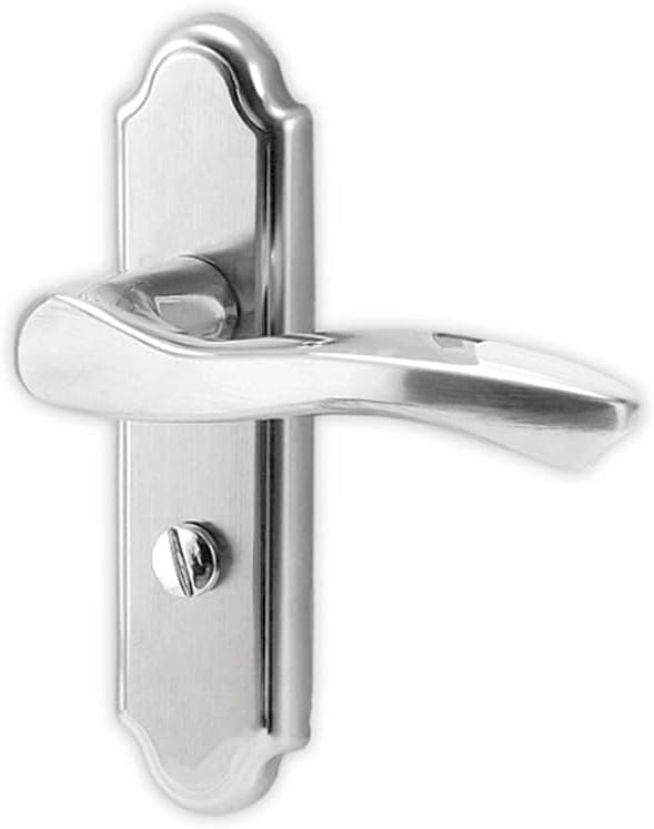 SagaSave Universal Door Lever Door Knob Handle Pull Lock Passage Door Locks for Bedroom Door,Office Door,Bathroom Door(Crown Handle, 125MM)