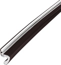 M-D Building Products 91397 96 in. Brown Vinyl-Coated Foam Top and Sides Door Seal for Doors with Kerf/Channel