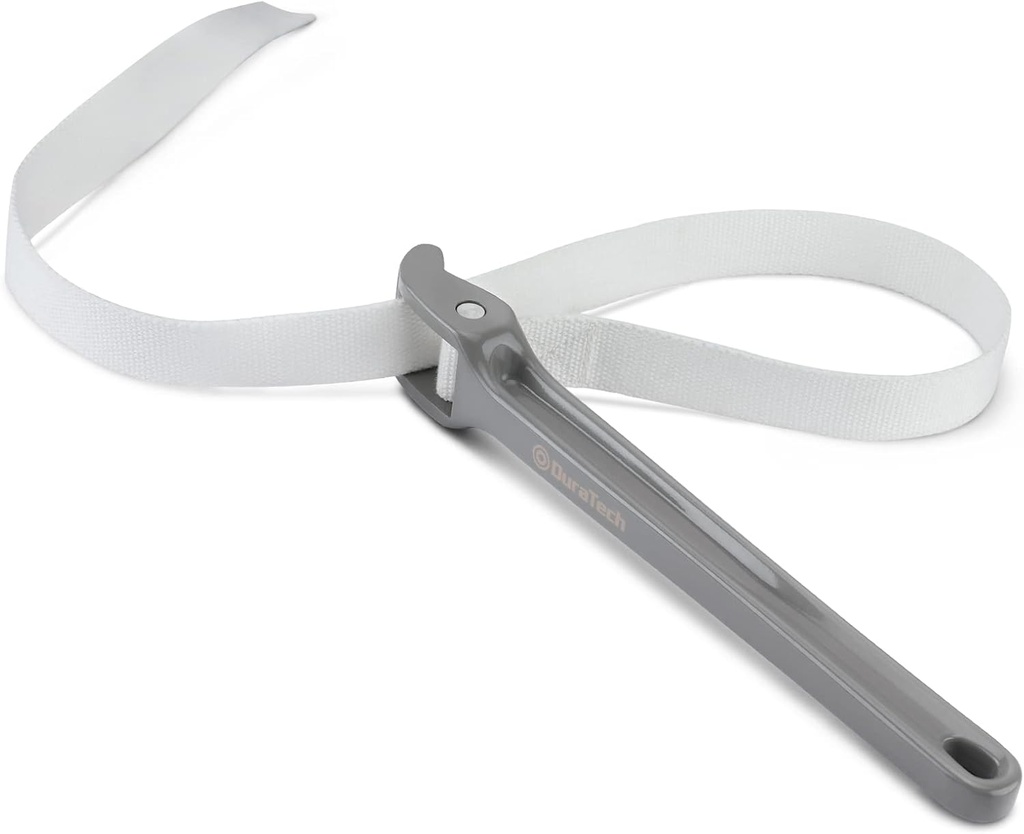 DURATECH Strap Wrench 12" Handle, Adjustable Nylon Strap Pipe Wrenches, Oil Filter Strap Opener Wrench