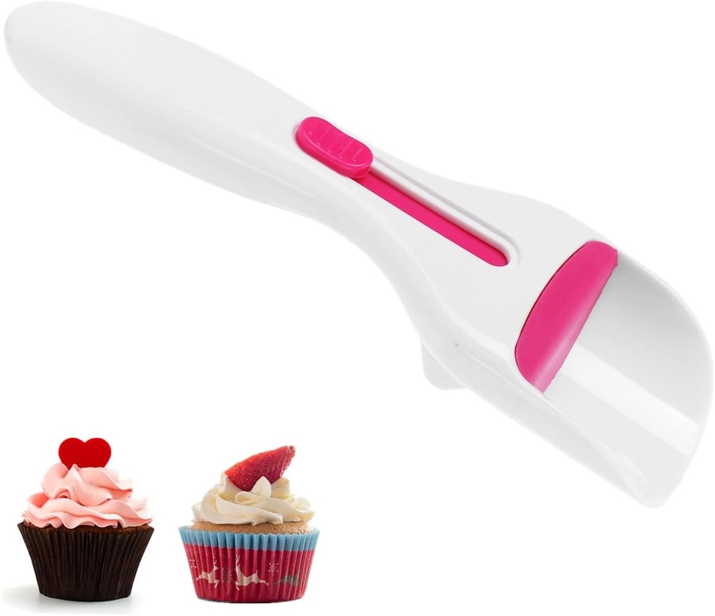 Cupcake Scoop Batter Dispenser, Cupcake Scoop with Sliding Button Cake Batter Baking Dispenser Kitchen Gadget Baking Tool for Pastry Cake Decorating