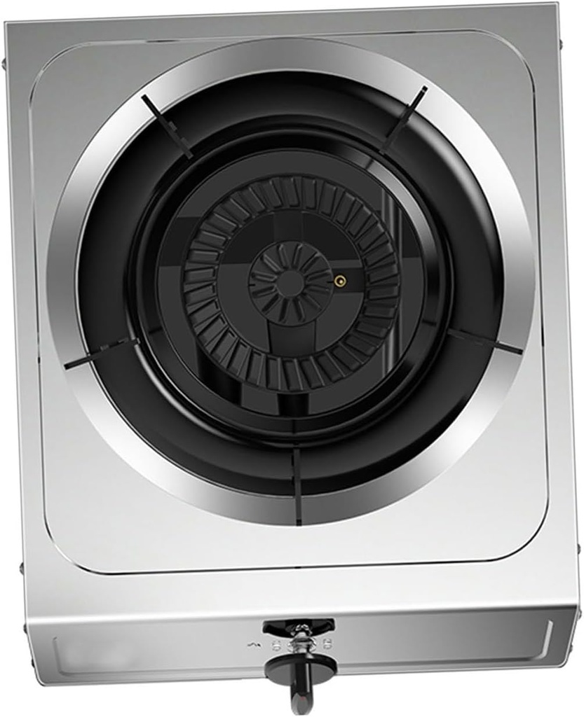 Single Burner,4.5kw Stainless Steel Gas Stove,Tabletop Burner,Thermocouple Protection,Suitable for Apartments,Indoors (Size : NG)